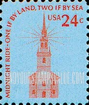 FindYourStampsValue: OLD NORTH CHURCH, BOSTON - Americana Issue