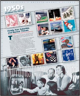 FindYourStampsValue: CELEBRATE THE CENTURY - 1950s