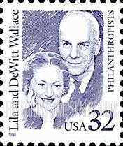 FindYourStampsValue: LILA and DeWITT WALLACE - Great Americans