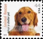 FindYourStampsValue: ANIMAL RESCUE - Golden Retriever, Self-Adhesive stamp