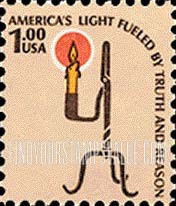 FindYourStampsValue: RUSH LAMP AND CANDLE HOLDER - Americana Issue