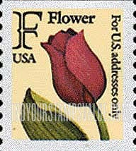 FindYourStampsValue: "F" AND FLOWER, Coil Stamp