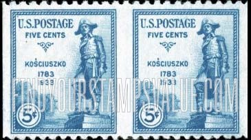 FindYourStampsValue: STATUE OF GEN. TADEUSZ KOSCIUSZKO