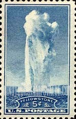 FindYourStampsValue: NATIONAL PARKS - Old Faithful, Yellowstone