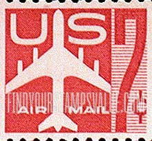 FindYourStampsValue: SILHOUETTE OF JET AIRLINER, Coil Stamp