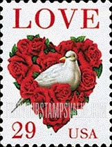 FindYourStampsValue: LOVE - Single Dove