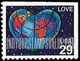 FindYourStampsValue: LOVE - Heart, Booklet Stamp