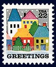 FindYourStampsValue: CHRISTMAS - Village scene