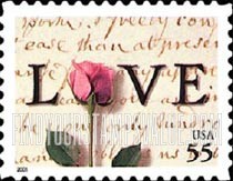 FindYourStampsValue: LOVE - ROSE, Love Letter by Abigail Smith, Self-Adhesive stamp