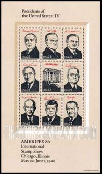 FindYourStampsValue: AMERIPEX '86 - Presidents IV