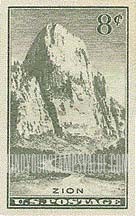 FindYourStampsValue: NATIONAL PARKS - Zion Park, Special Printing