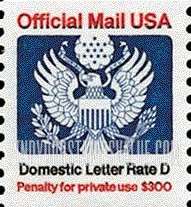 FindYourStampsValue: OFFICIAL MAIL - Great Seal, 22c, Coil Stamp