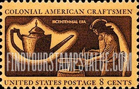 FindYourStampsValue: COLONIAL CRAFTSMEN - Silversmith