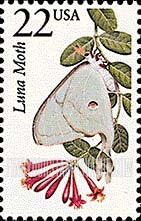 FindYourStampsValue: LUNA MOTH - North American Wildlife