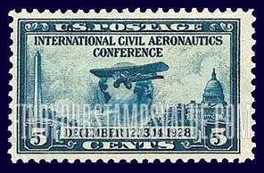 FindYourStampsValue: AERONAUTICS CONFERENCE ISSIE - Globe and Airplane