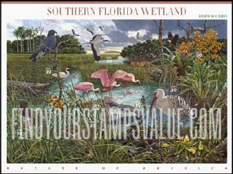 FindYourStampsValue: SOUTHERN FLORIDA WETLAND, WILDLIFE, Self-Adhesive stamps