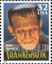 FindYourStampsValue: BORIS KARLOFF AS FRANKENSTEIN'S MONSTER - Classic Movie Monsters