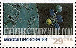 FindYourStampsValue: SPACE EXPLORATION - Moon, Lunar orbiter, Booklet stamp