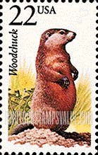 FindYourStampsValue: WOODCHUCK - North American Wildlife