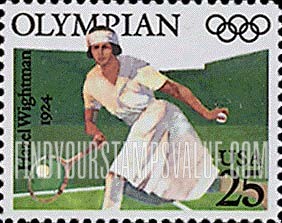 FindYourStampsValue: OLYMPIANS - Hazel Wightman, 1924