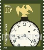 FindYourStampsValue: AMERICAN DESIGN SERIES - American Clock, Coil Stamp