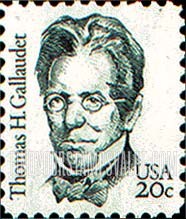 FindYourStampsValue: THOMAS H. GALLAUDET - Great Americans