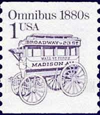 FindYourStampsValue: OMNIBUS 1880s - Transportation, Coil Stamp