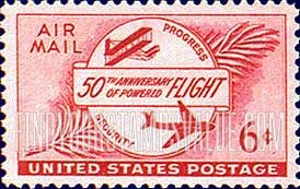FindYourStampsValue: 50th ANNIVERSARY OF POWERED FLIGHT