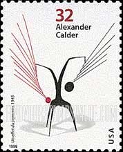 FindYourStampsValue: ALEXANDER CALDER, Sculptor - "Un Effet du Japonais", 1945