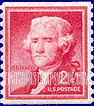 FindYourStampsValue: THOMAS JEFFERSON - Liberty Issue, Coil Stamp