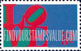 FindYourStampsValue: LOVE - Love, by Robert Indiana