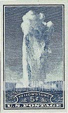 FindYourStampsValue: NATIONAL PARKS - Old Faithful, Yellowstone, Special Printing