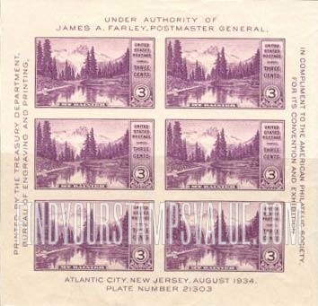 FindYourStampsValue: AMERICAN PHILATELIC SOCIETY - Mt. Rainier and Mirror Lake