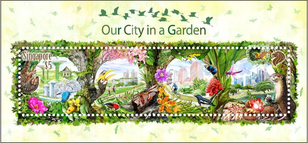 Our City in a Garden stamps collection from Singapore