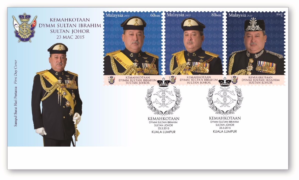 Stamp enthusiasts hurry to purchase newly issued Sultan Johor coronation stamps