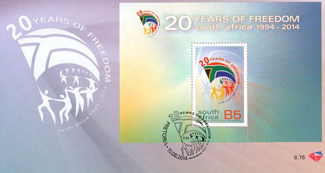 Twenty years of freedom and democracy – new stamp issue of South Africa Post