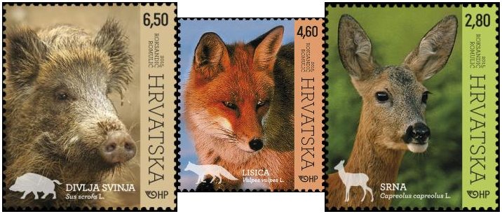 Croatian woodland animals honored with a new stamp issue