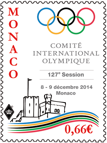 Stamp issue to mark the next session of the International Olympic Committee
