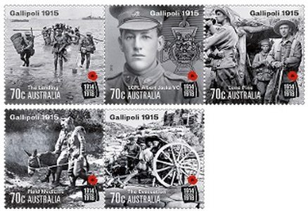 The events of Gallipoli campaign remembered by Australian stamp issue