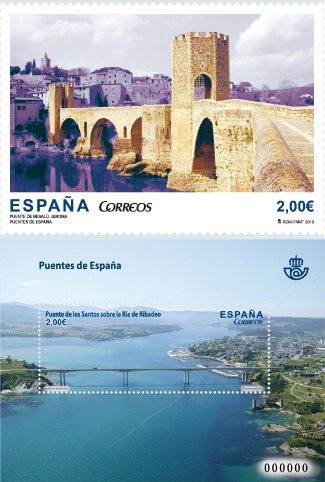 Bridges of Spain on new Spanish stamps