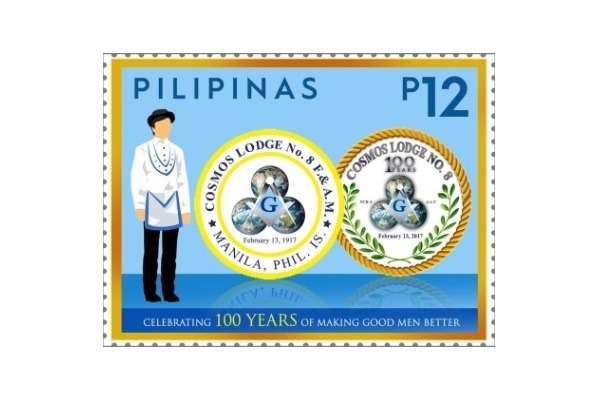 Celebrating the 100th anniversary of Cosmos Lodge. One commemorative stamp released by PHLPost