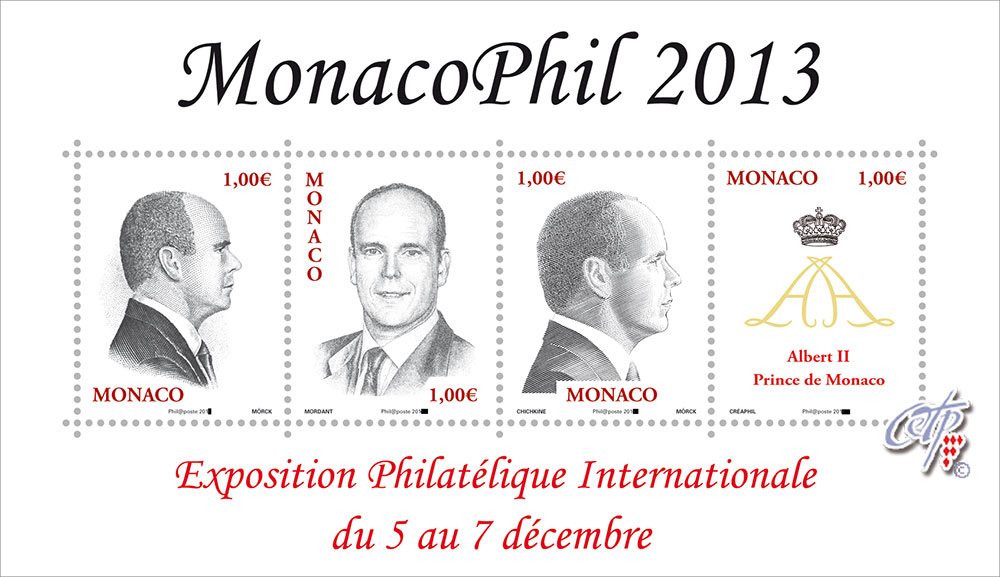 Monaco Phil 2013 block of stamps