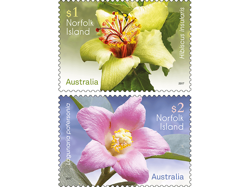 So magnificent Norfolk Island Flowers. 2 impressive stamps introduced by Australia Post