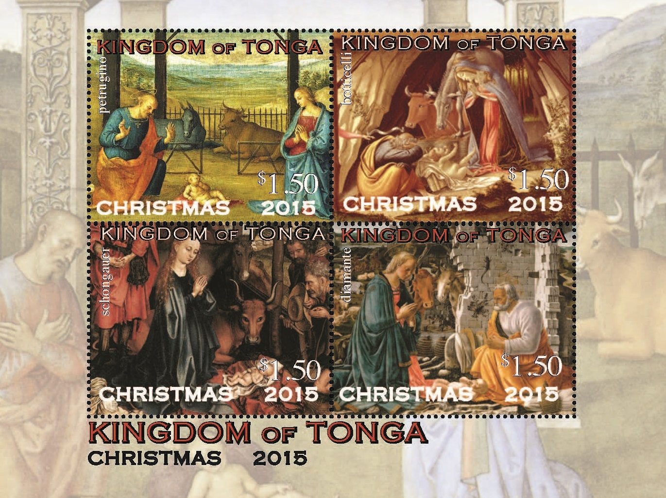 Christmas in Tonga – so different and so unique! 4 beautiful festive stamps to your attention