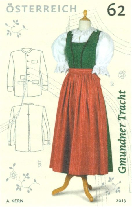 Traditional Costumes – Gmundner Tracht stamp from Austria