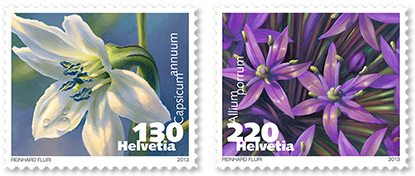 Vegetable Blossoms definitive stamps from Switzerland