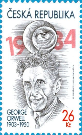 Personalities: George Orwell stamp from Czech Republic
