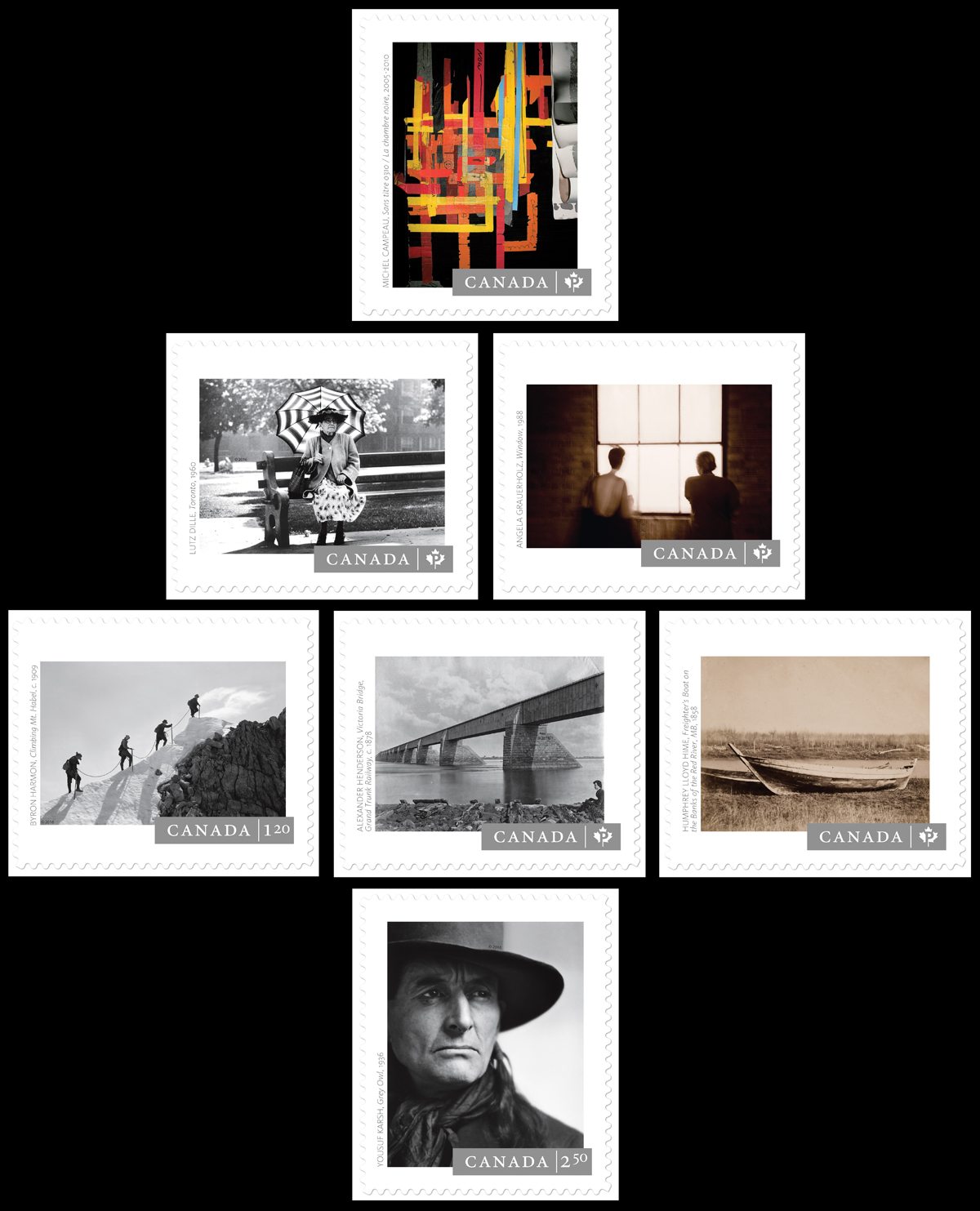 Finest Canadian photographers marked with a new issue. Seven new stamps released by Canada Post