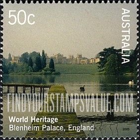 FindYourStampsValue: UNESCO World Heritage Sites in Australia and Great Britain: Blenheim Castle, England