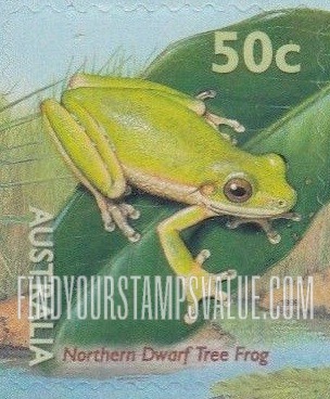 FindYourStampsValue: Pond Fauna: Northern dwarf tree frog